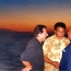 Yank, Ali and Prime Minister Perry Christie laughing it up to a grand sunset