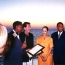 Award from the Red Cross : Yank, Mrs. Bernadette Christie, Prime Minister Perry Christie and Muhammad Ali